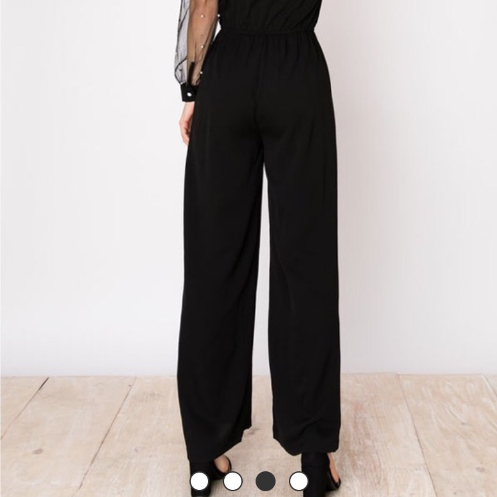 Black jumpsuit. Mesh sleeve. - Picture 7 of 8